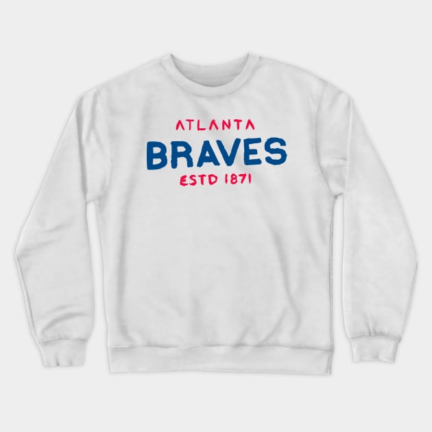 Atlanta Braveeees 04 Crewneck Sweatshirt by Very Simple Graph